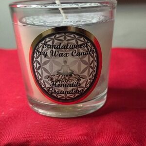 Set of 3 New Gemstone Chip Soy Candles: Sandalwood, Lavender, Orange